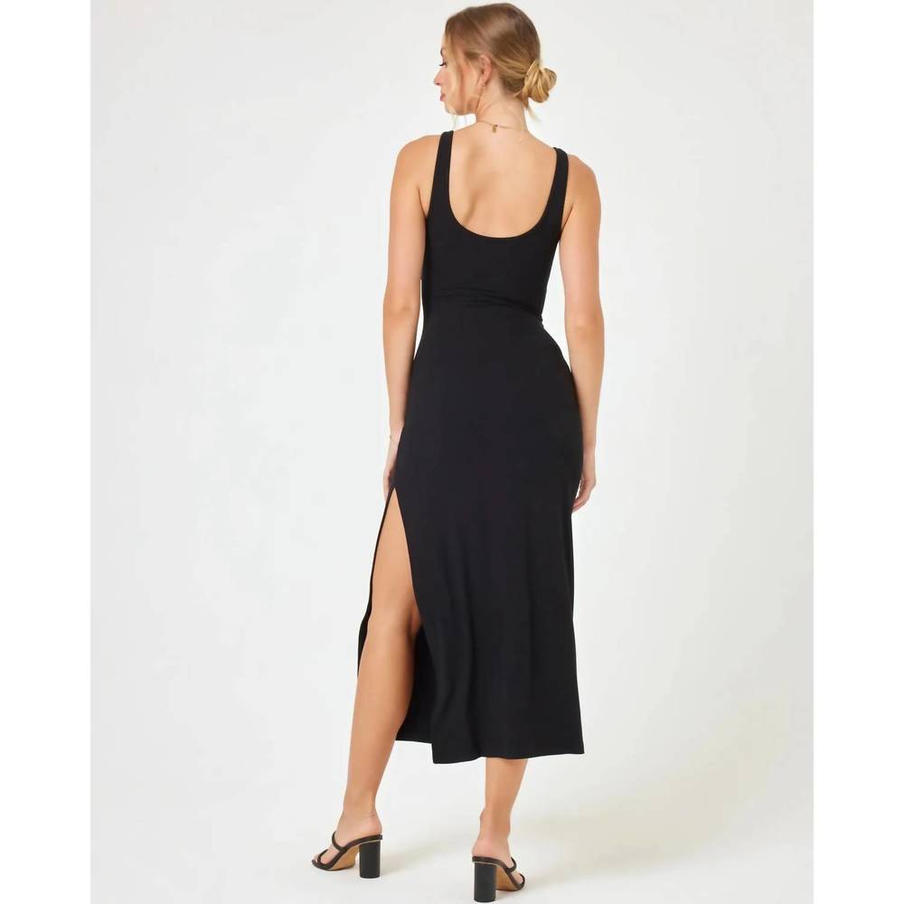 NEW L*SPACE camille midi dress in black floral - Picture 2 of 3
